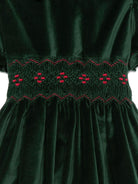 Abito per bambina Mariella Ferrari verde in velluto - Rubino Kids