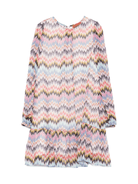 Abito per bambina Missoni Kids multicolore con motivo a zigzag - Rubino Kids
