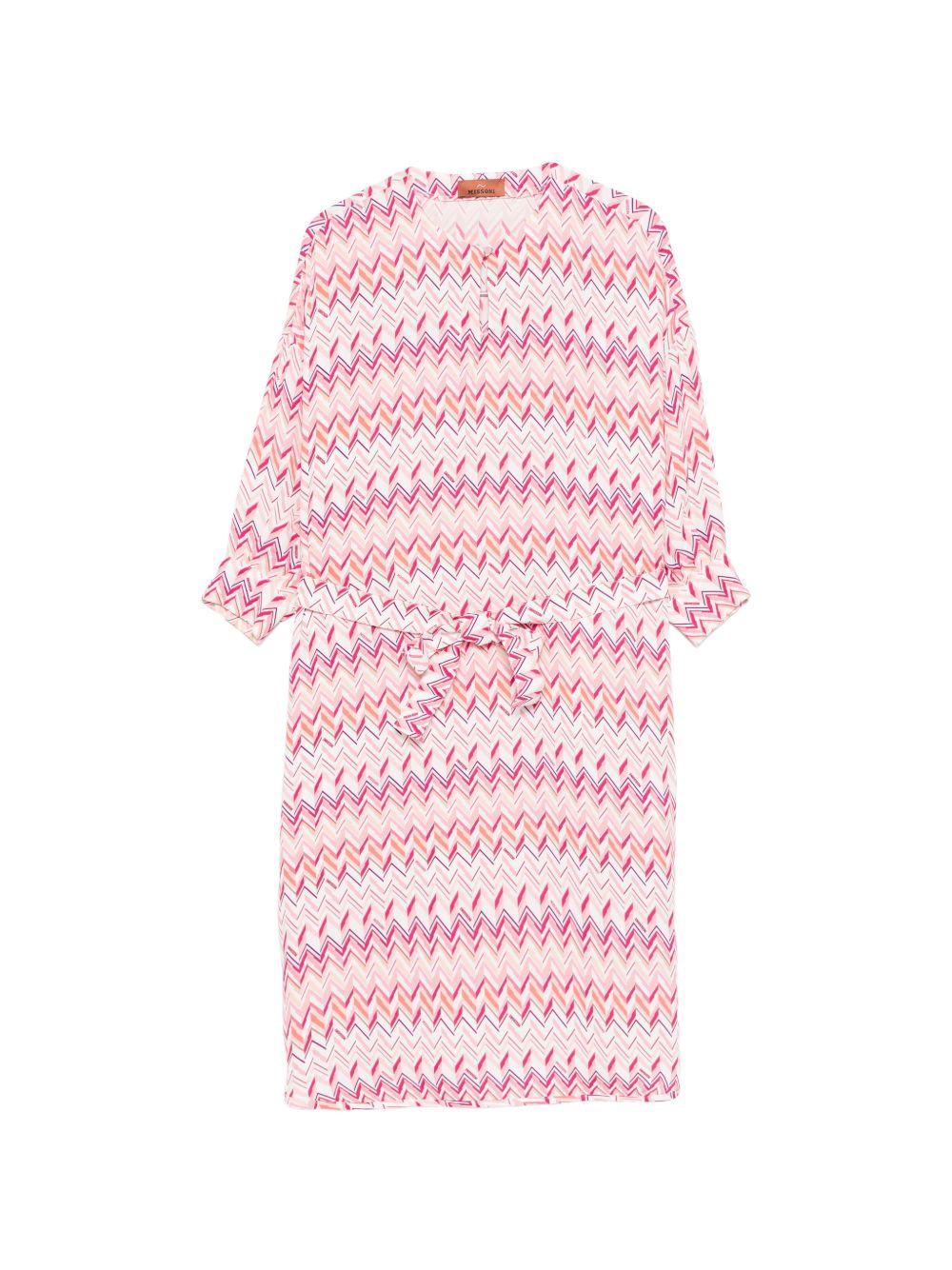Abito per bambina Missoni Kids rosa a zig zag - Rubino Kids