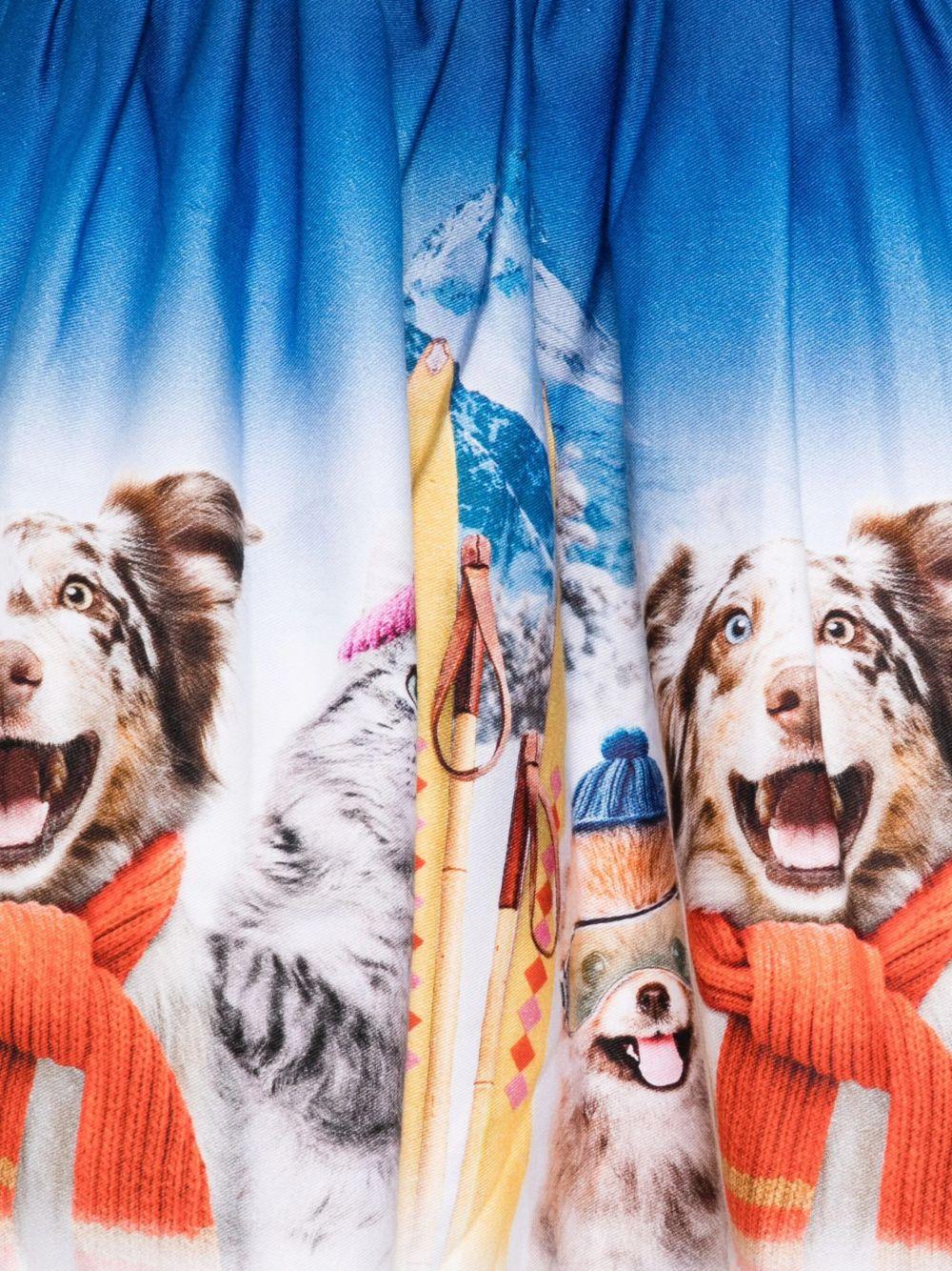 Abito per bambina Molo blu con stampa animali - Rubino Kids