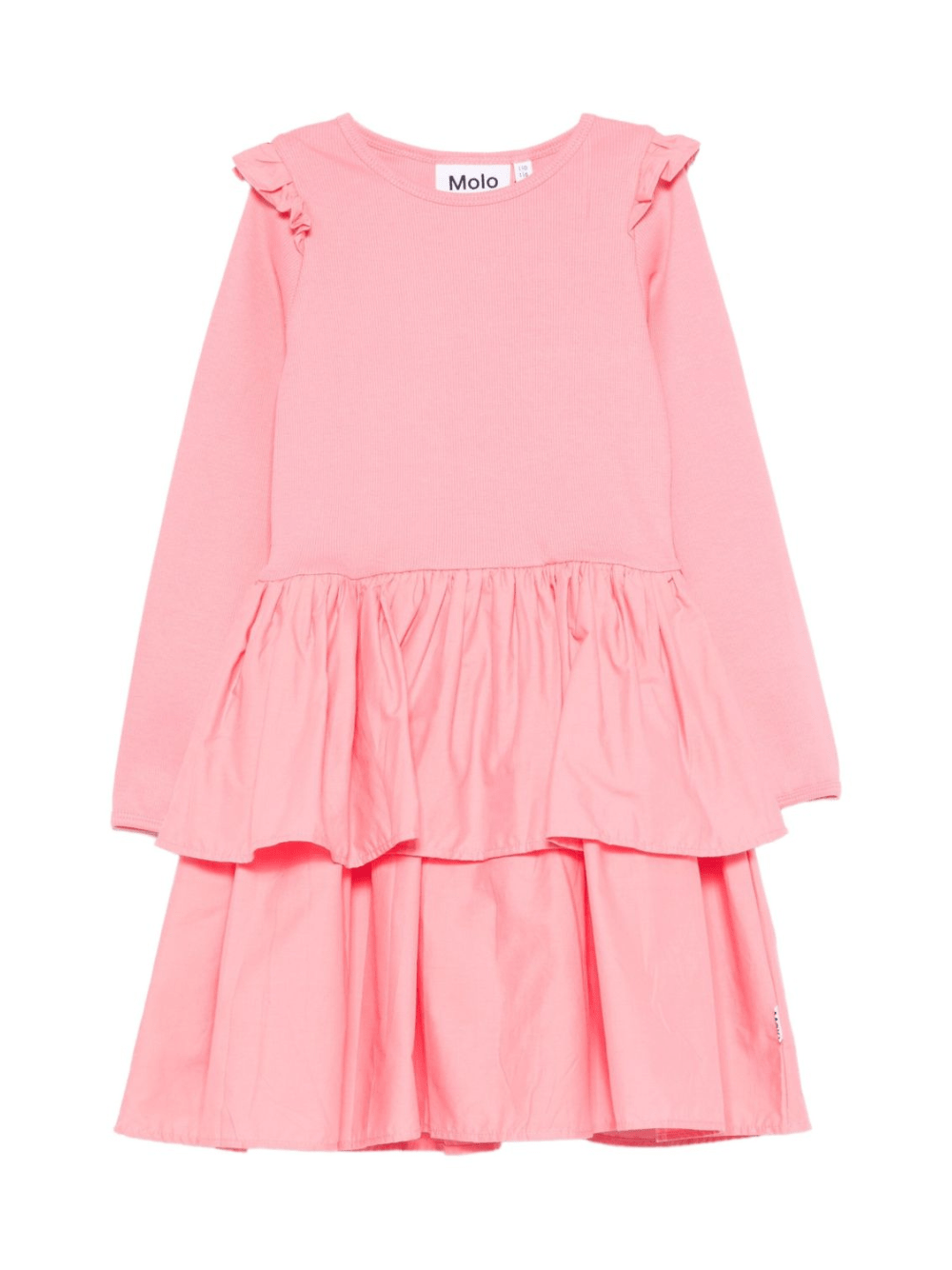 Abito per bambina Molo rosa con volant - Rubino Kids