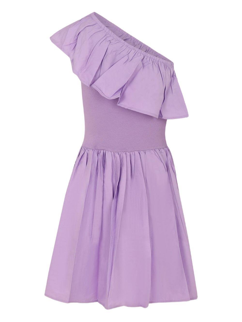 Abito per bambina Molo violetto con design monospalla - Rubino Kids