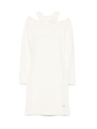 Abito per bambina Monnalisa bianco con spalline incrociate - Rubino Kids