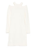 Abito per bambina Monnalisa bianco con spalline incrociate - Rubino Kids