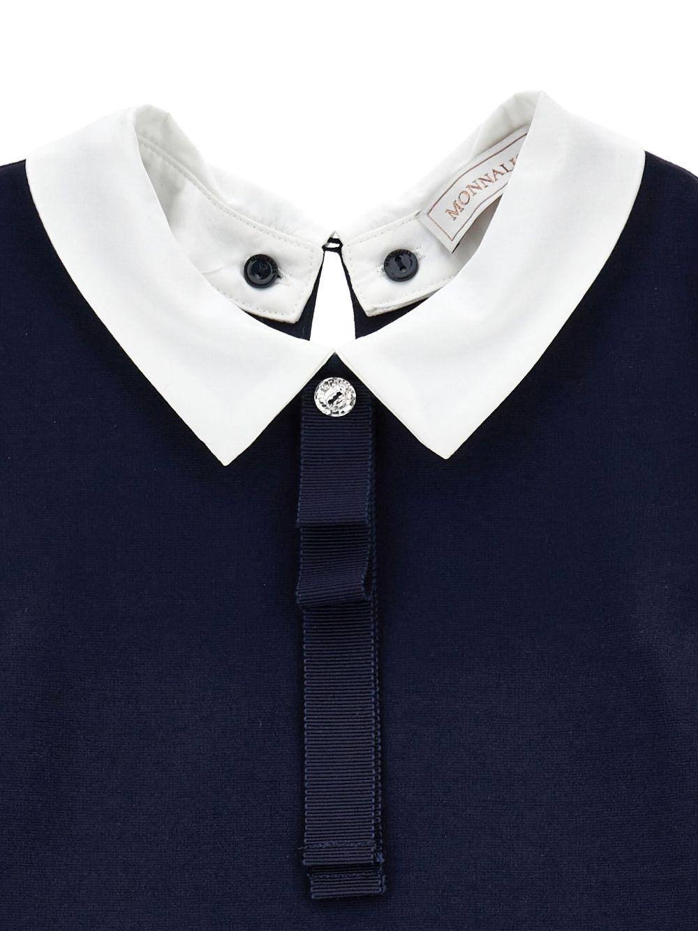 Abito per bambina Monnalisa blu con motivo tartan - Rubino Kids