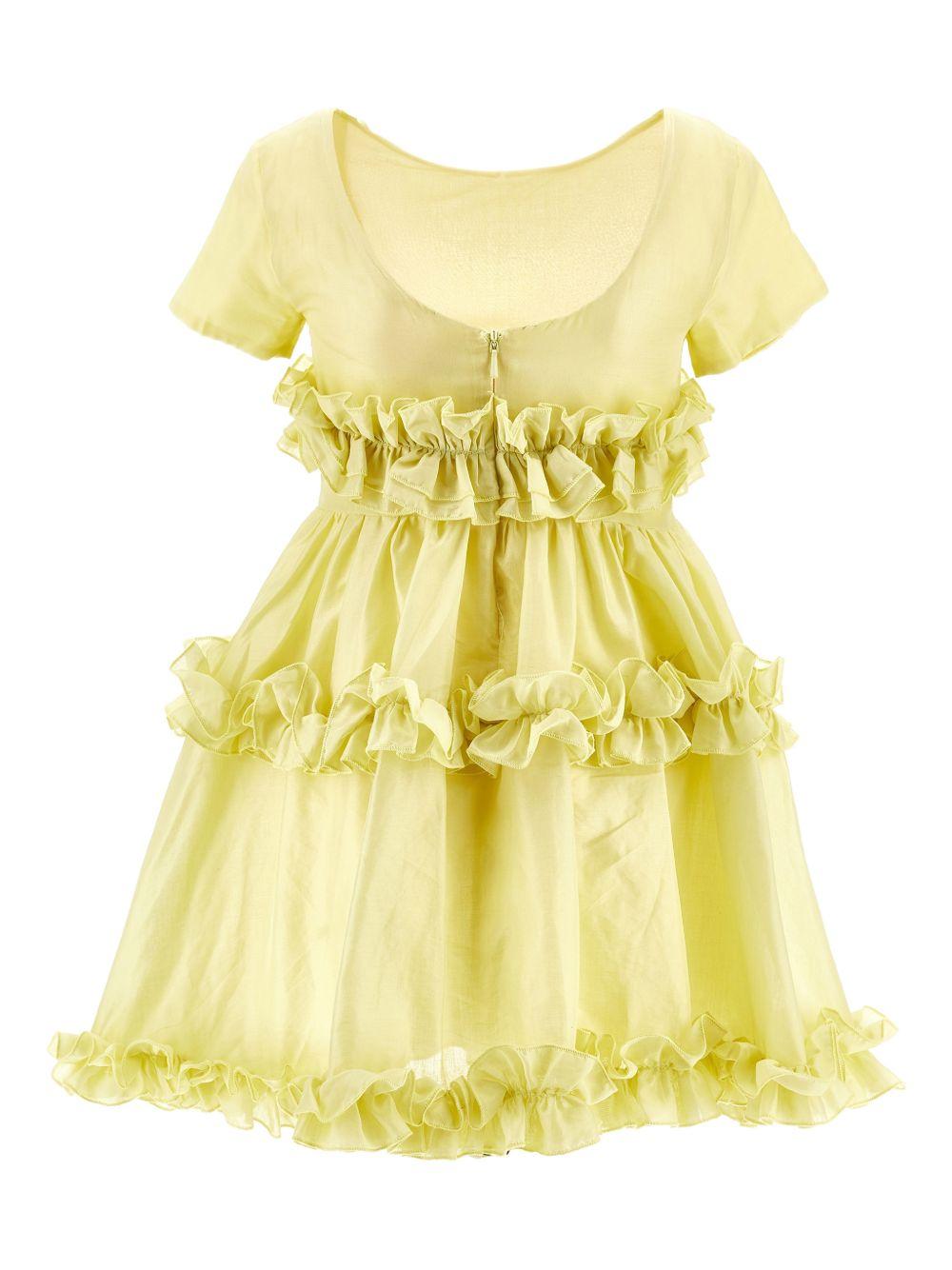 Abito per bambina Monnalisa giallo con ruches - Rubino Kids