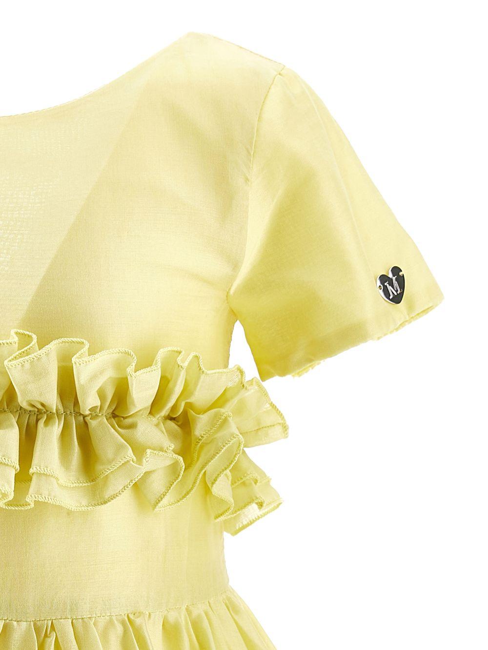 Abito per bambina Monnalisa giallo con ruches - Rubino Kids