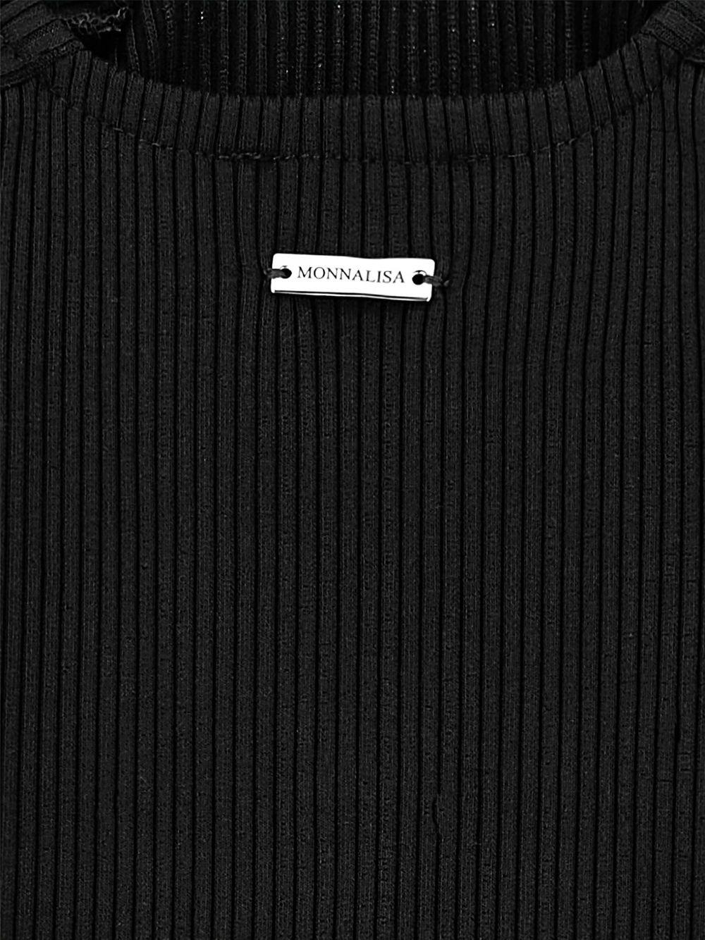 Abito per bambina Monnalisa nero con dettaglio cut - out - Rubino Kids