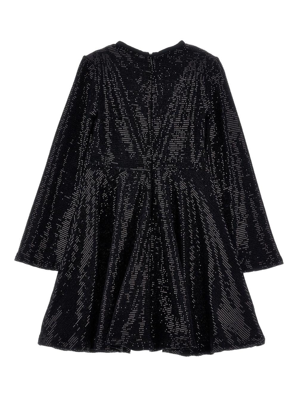 Abito per bambina Monnalisa nero con strass - Rubino Kids
