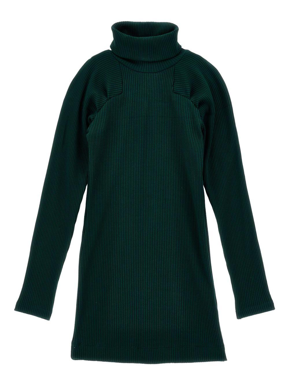 Abito per bambina Monnalisa verde con dettaglio cut - out - Rubino Kids