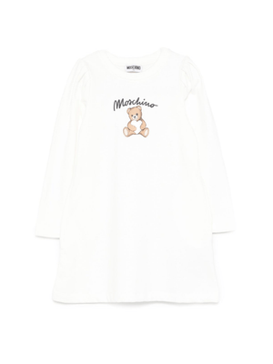 Abito per bambina Moschino Kids bianco con maniche lunghe