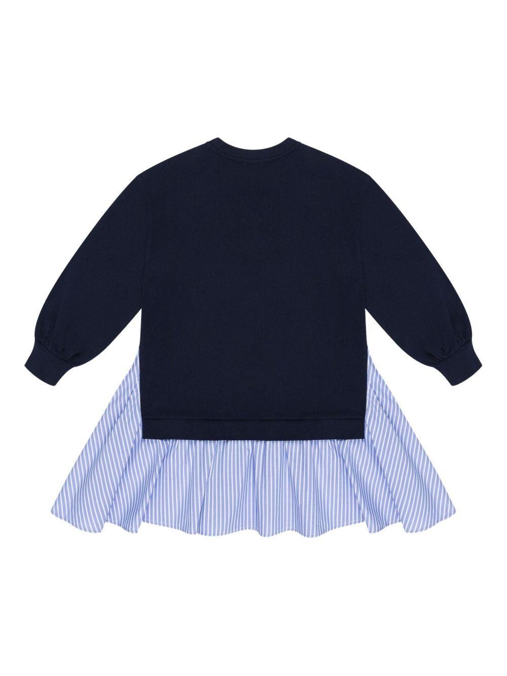 Abito per bambina Moschino Kids blu modello felpa - Rubino Kids