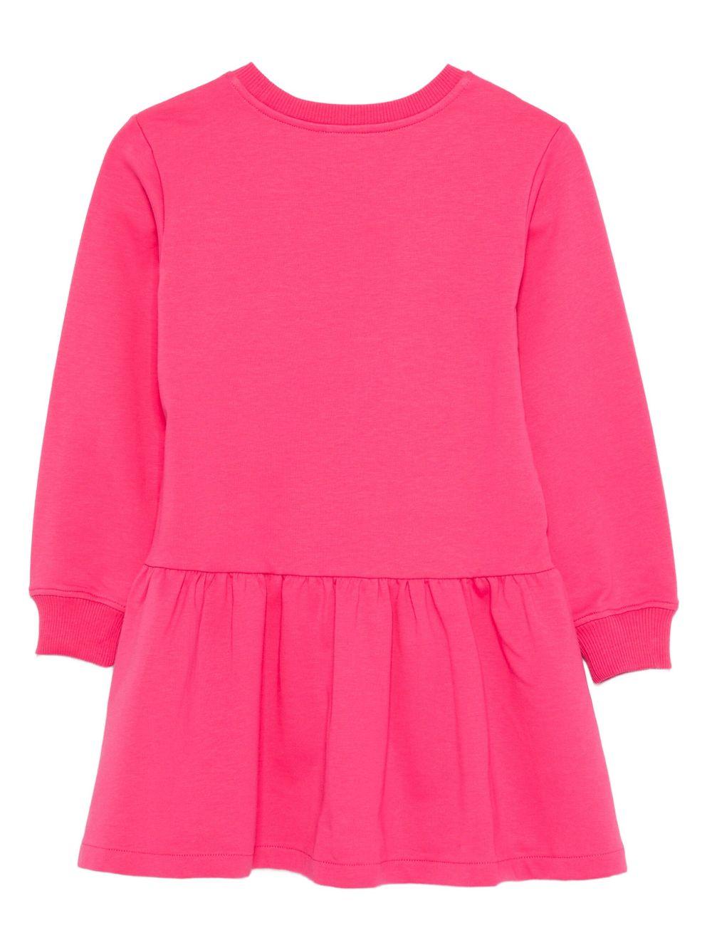 Abito per bambina Moschino Kids fucsia con stampa Teddy Bear - Rubino Kids