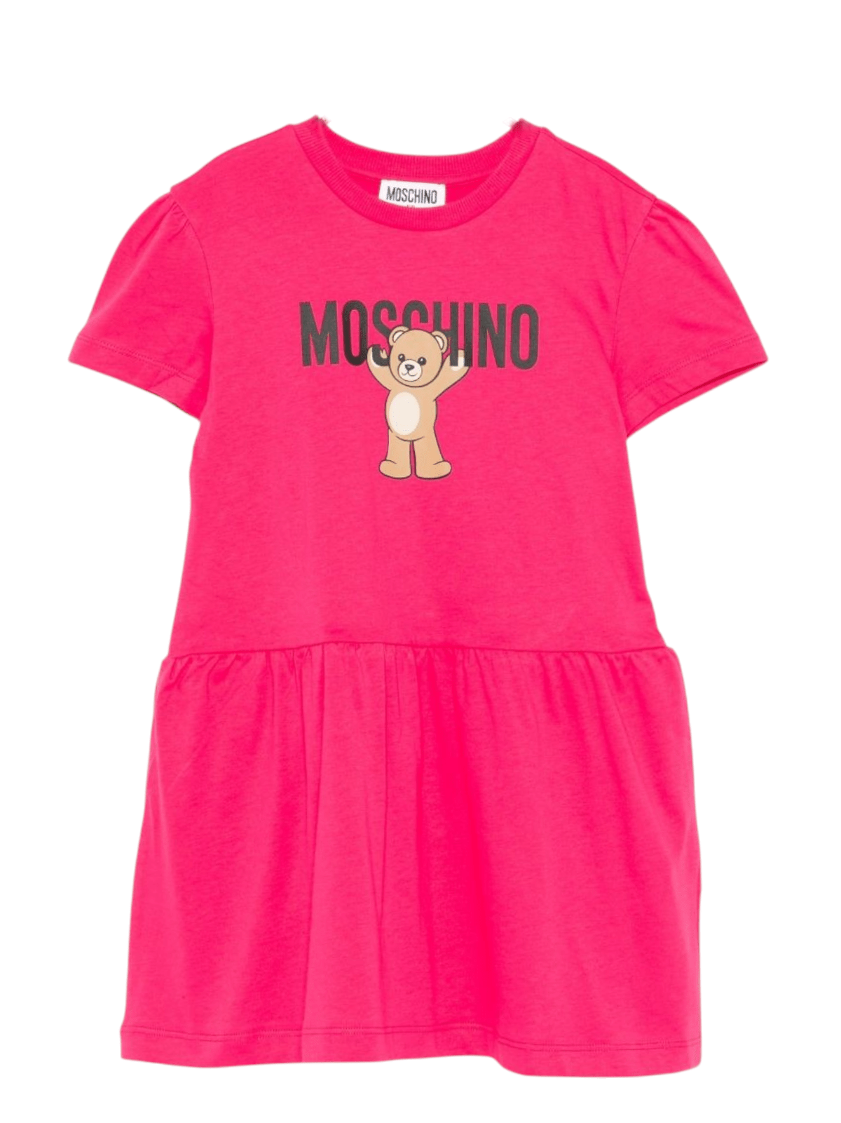 Abito per bambina Moschino Kids fucsia con stampa teddy - Rubino Kids