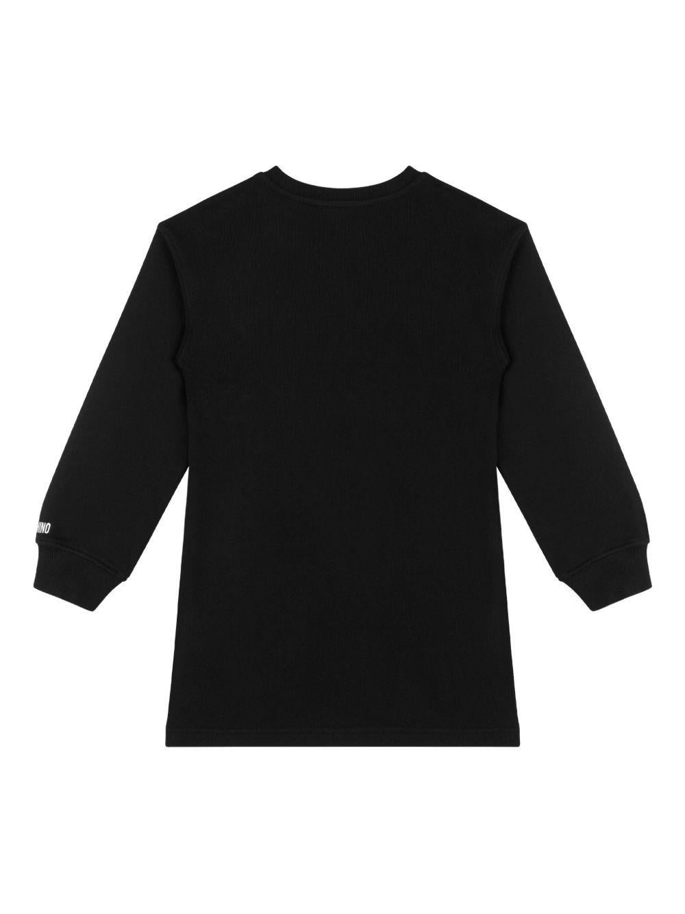 Abito per bambina Moschino Kids nero con applicazione smile - Rubino Kids