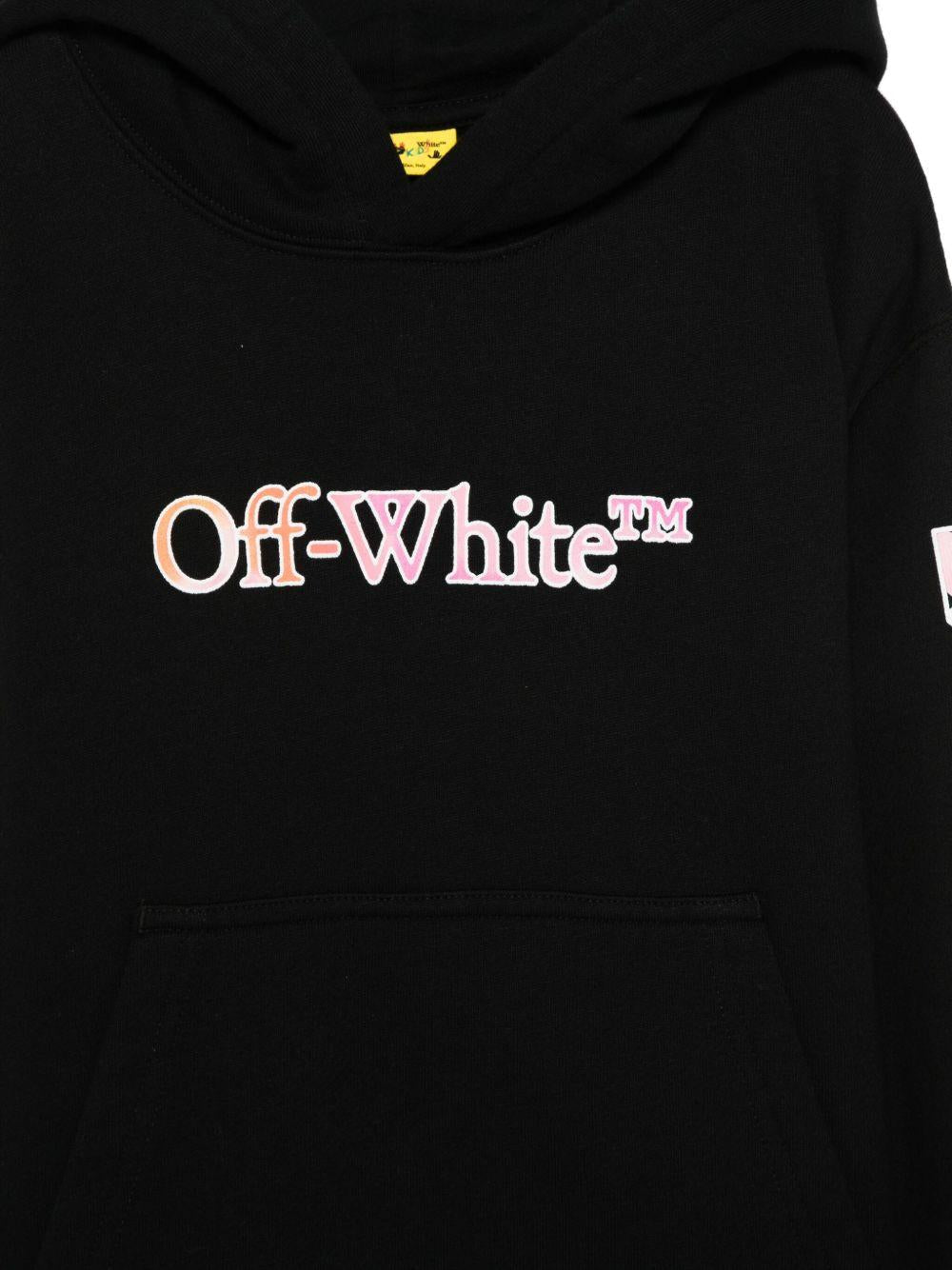 Abito per bambina Off - White Kids nero con stampa logo sul davanti - Rubino Kids