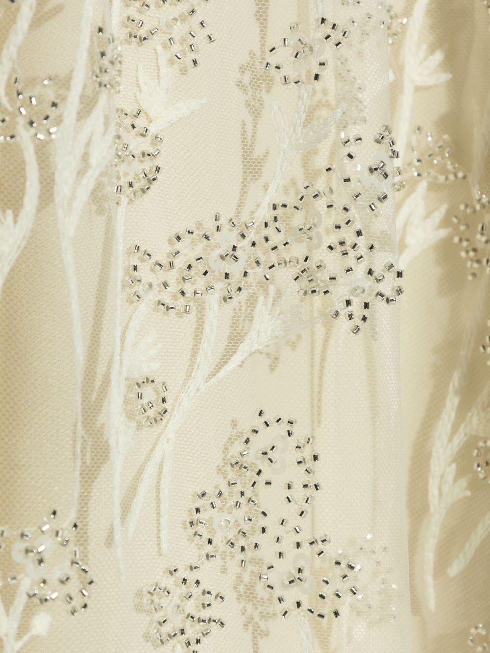 Abito per bambina Self - Portrait Kids beige con ricamo - Rubino Kids