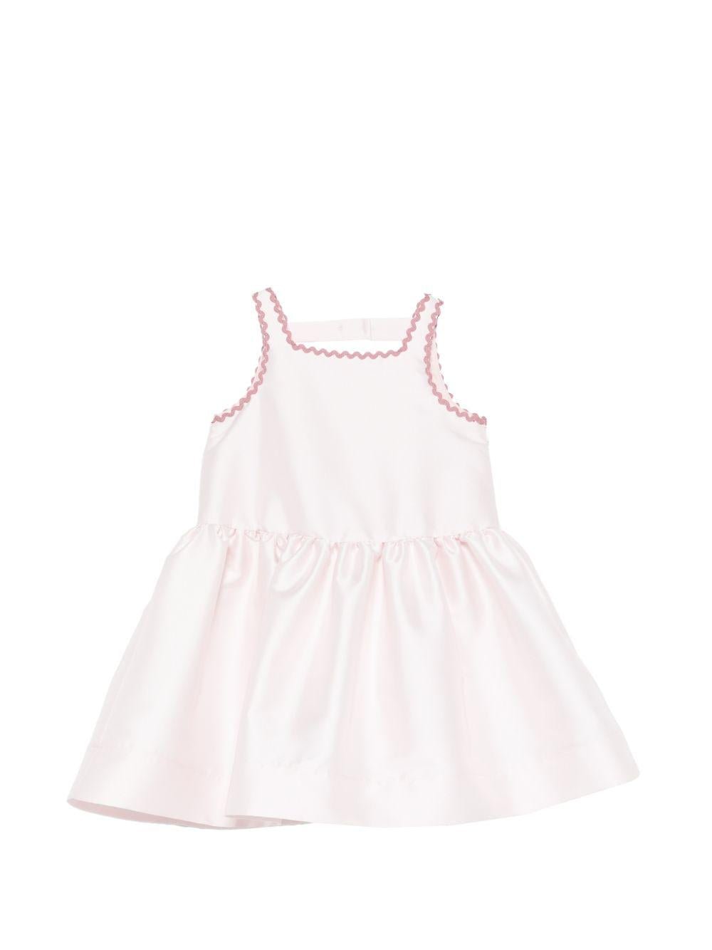 Abito per bambina Simonetta rosa con bordo aricciato - Rubino Kids