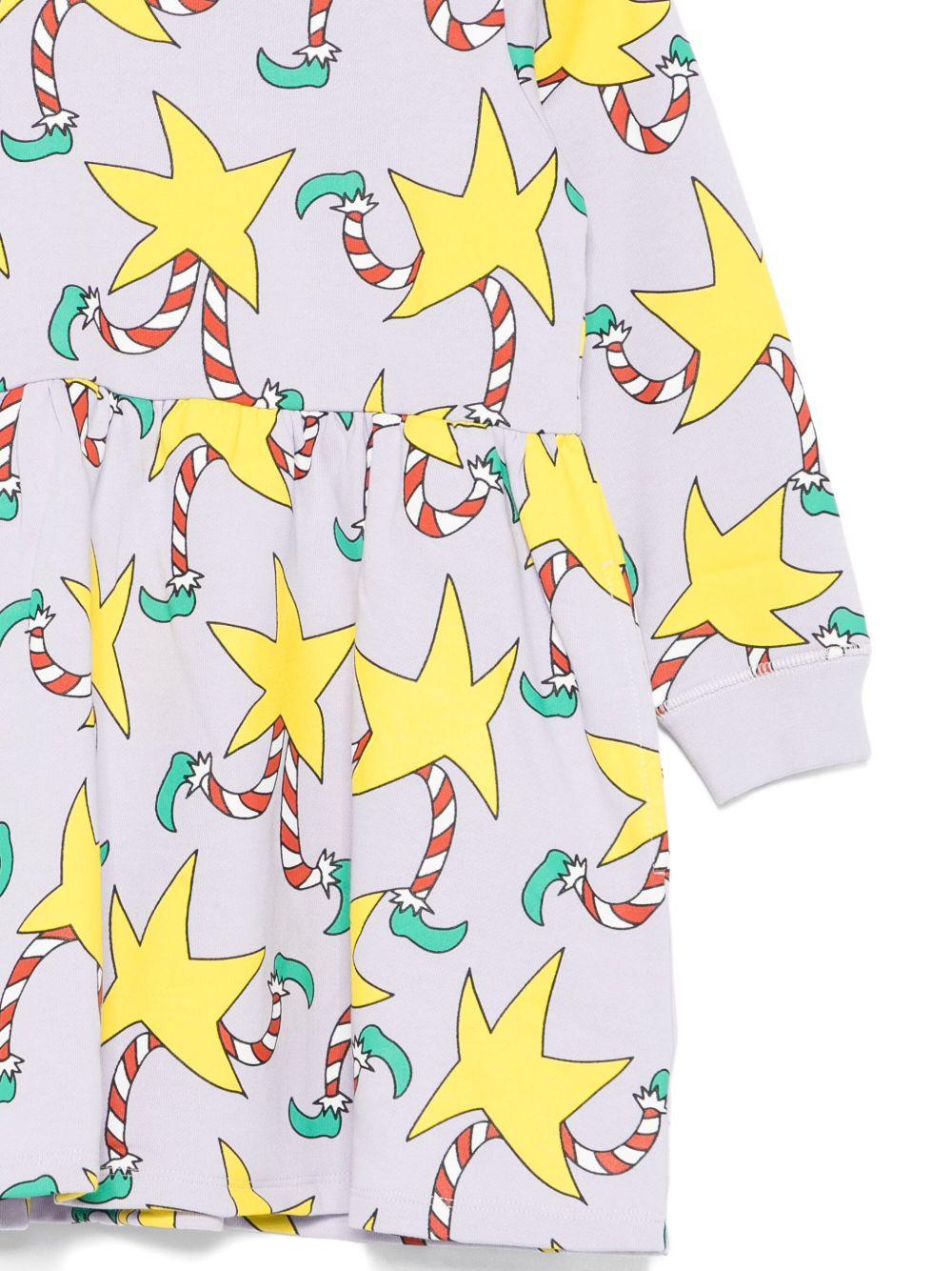 Abito per bambina Stella McCartney Kids grigio con stampa stelle - Rubino Kids