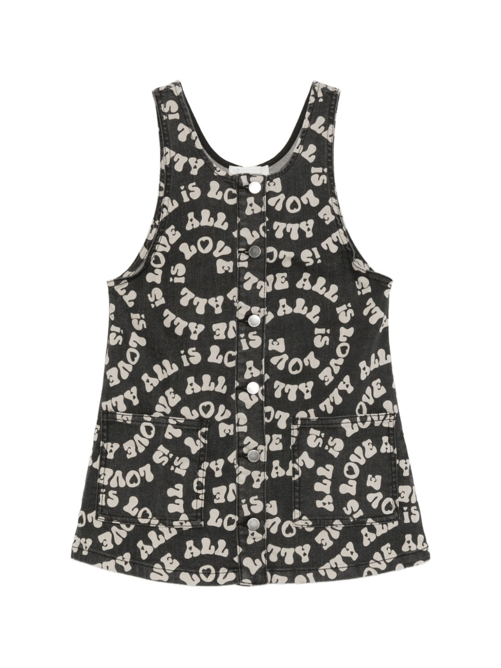 Abito per bambina Stella McCartney Kids nero con stampa All Is Love - Rubino Kids