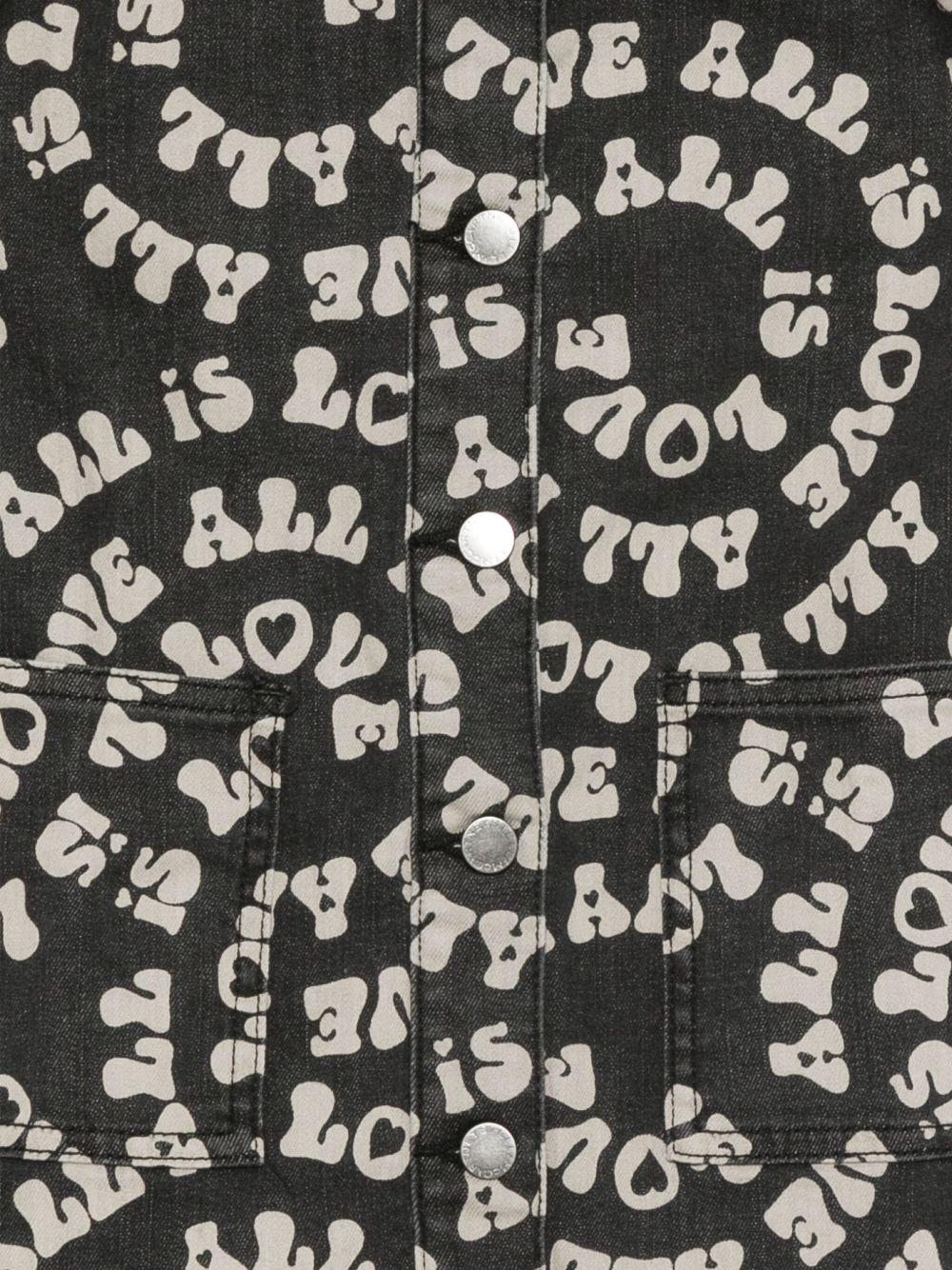 Abito per bambina Stella McCartney Kids nero con stampa All Is Love - Rubino Kids