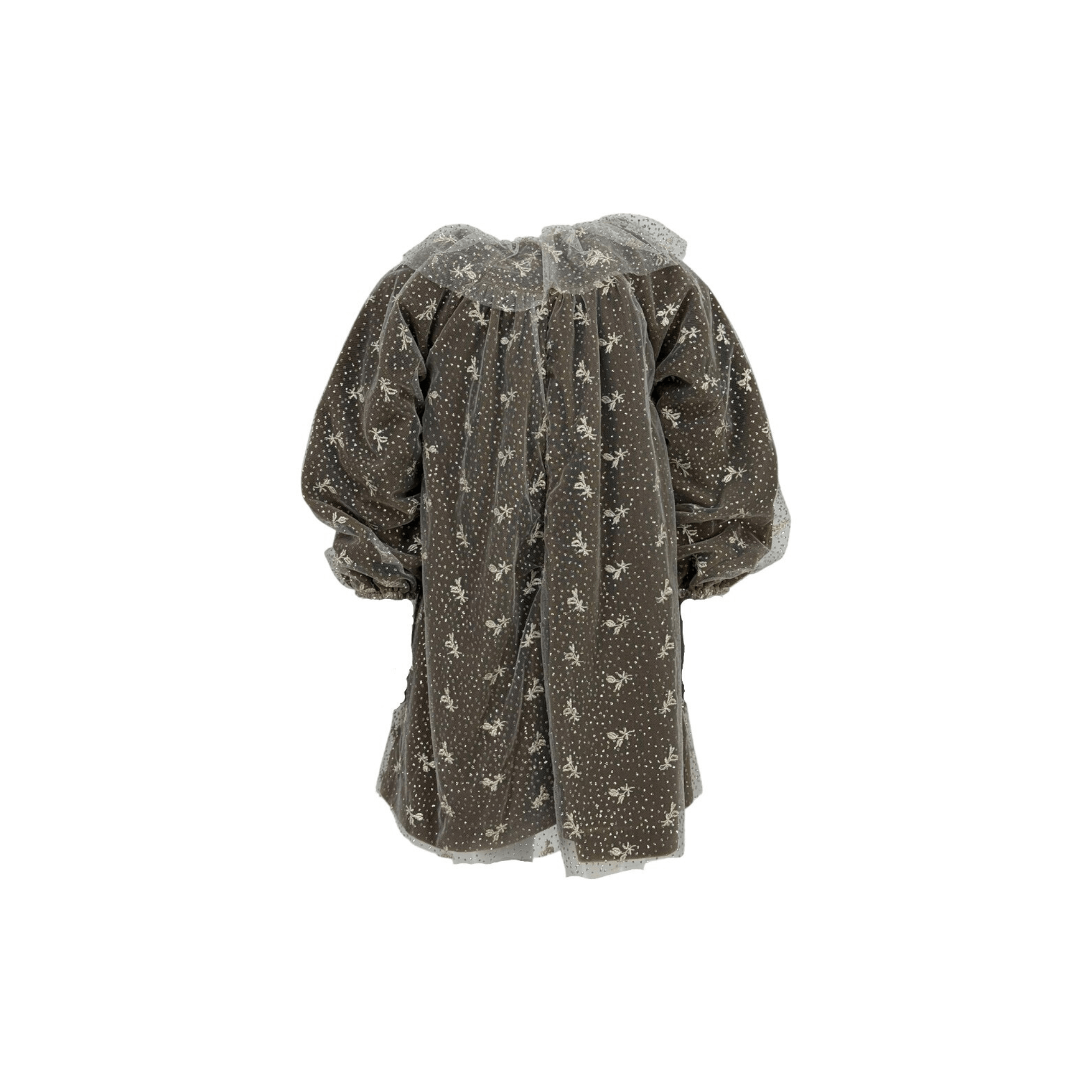 Abito per bambina Tartine et Chocolat marrone con dettagli in tulle - Rubino Kids