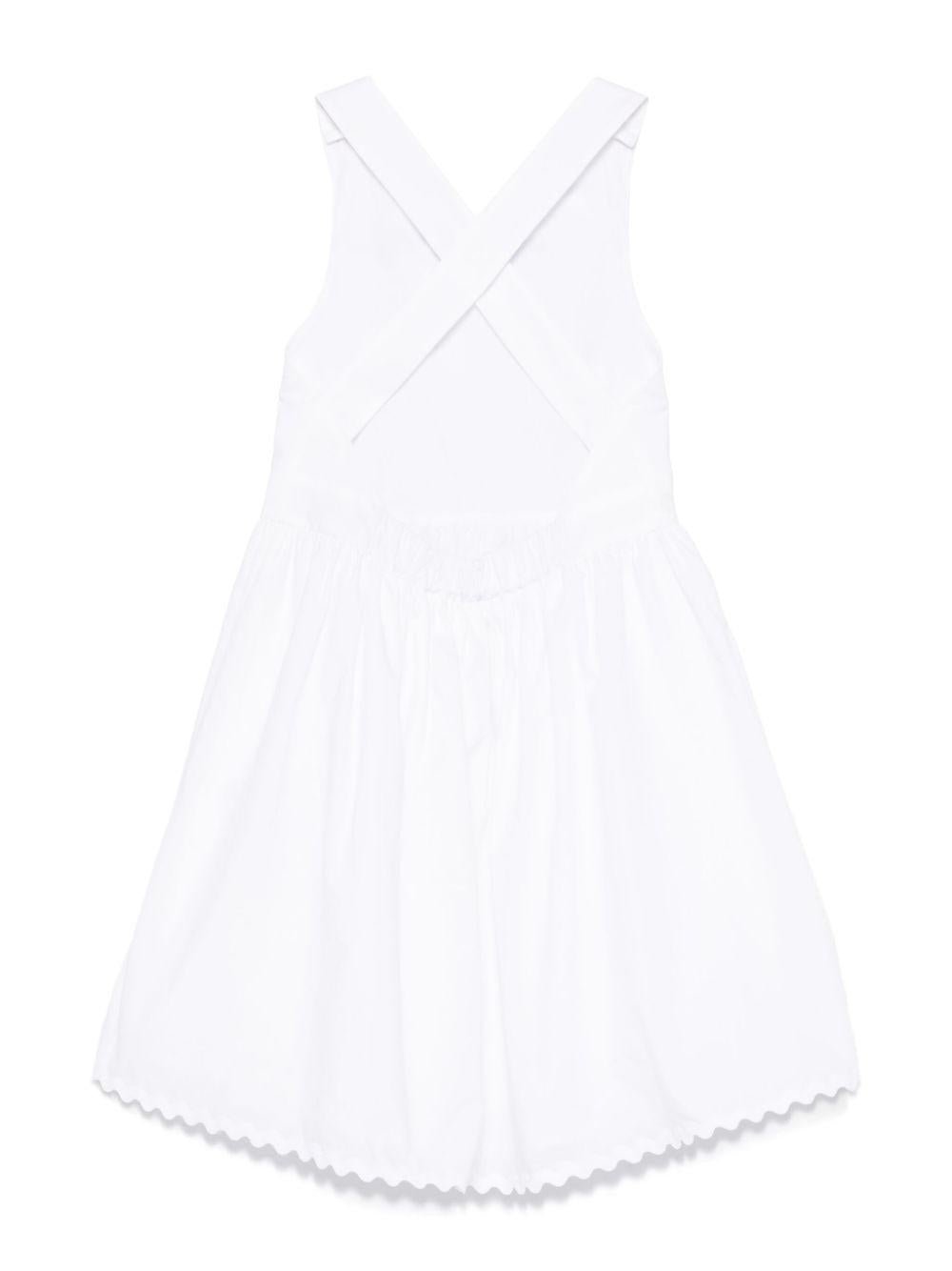 Abito per bambina Versace Kids bianco ricamato con Medusa - Rubino Kids