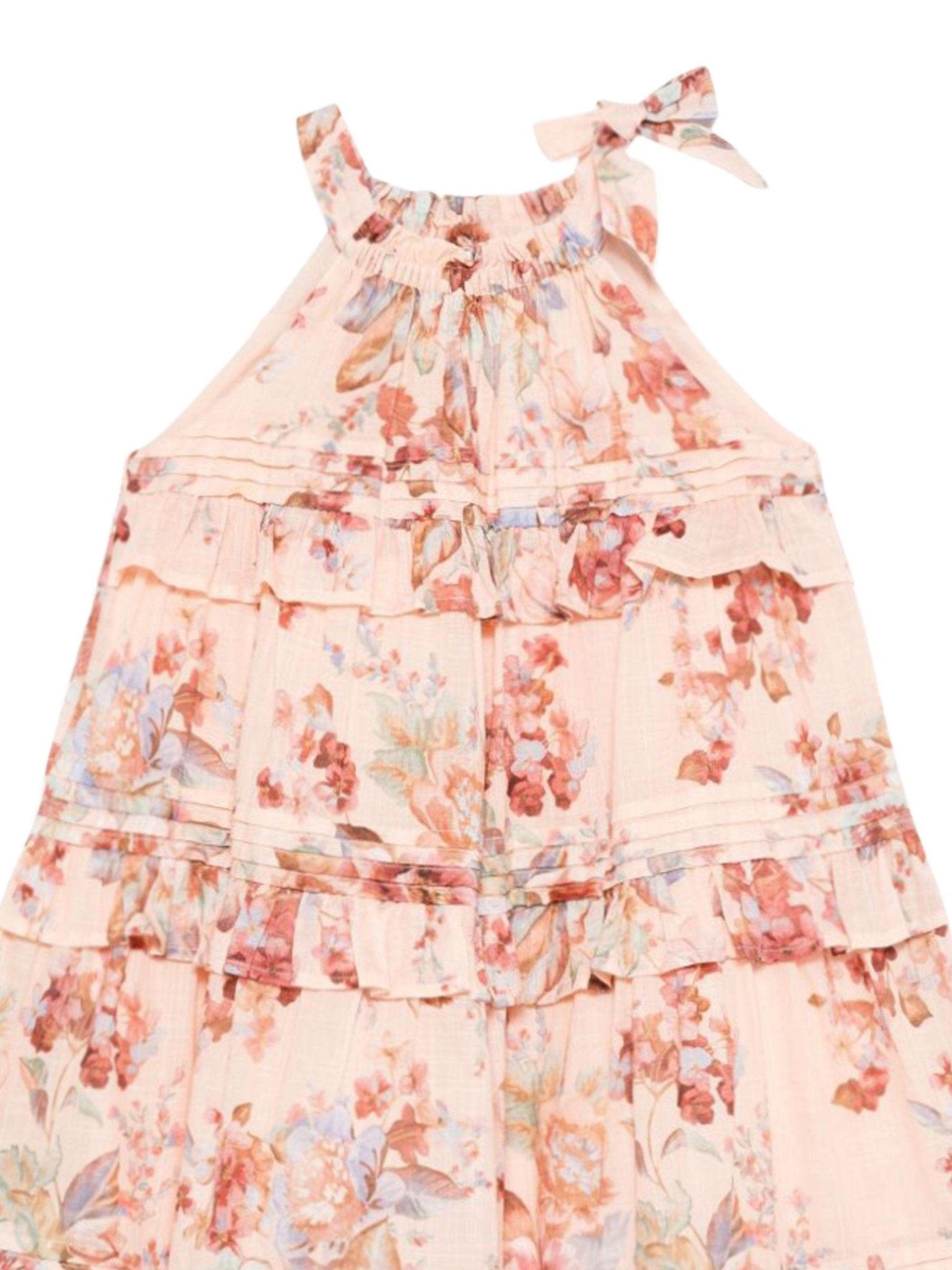 Abito per bambina Zimmermann Kids rosa con stampa floreale - Rubino Kids