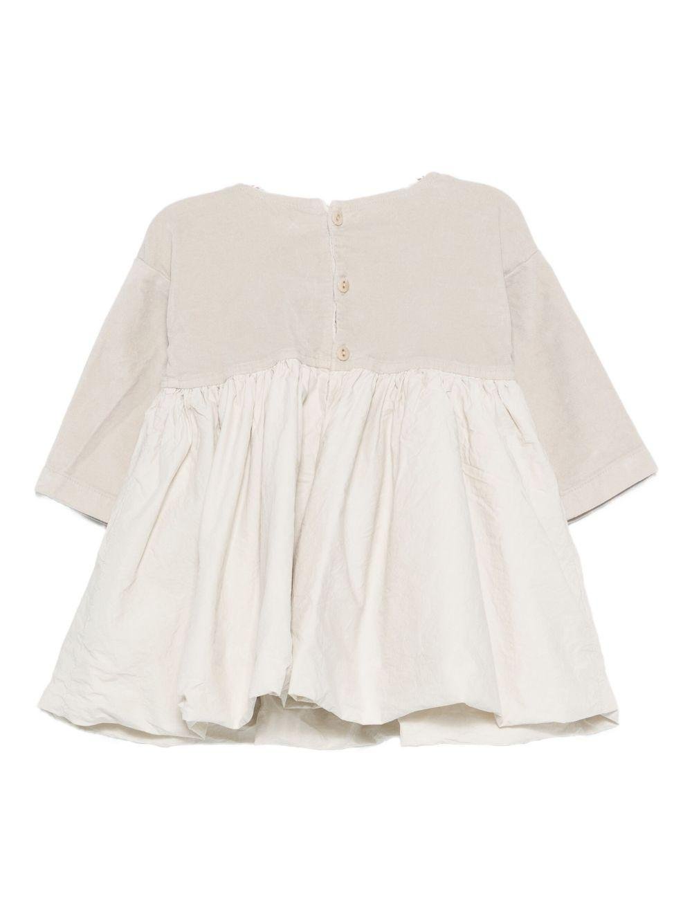 Abito per neonata Album Di Famiglia Kids beige con modello a pannelli - Rubino Kids