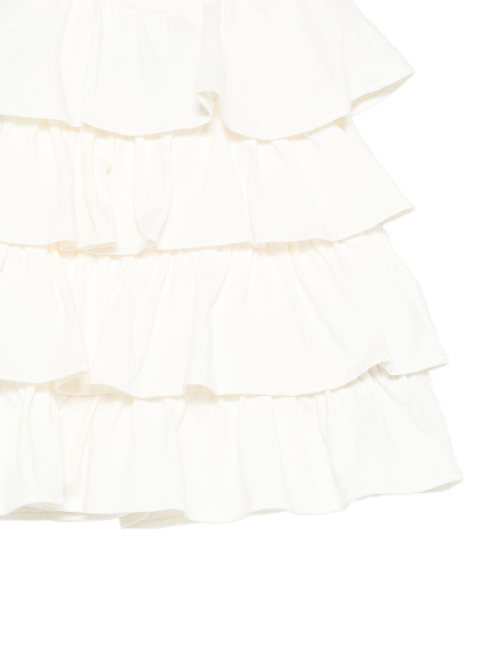 Abito per neonata Balmain Kids bianco con design a più strati - Rubino Kids