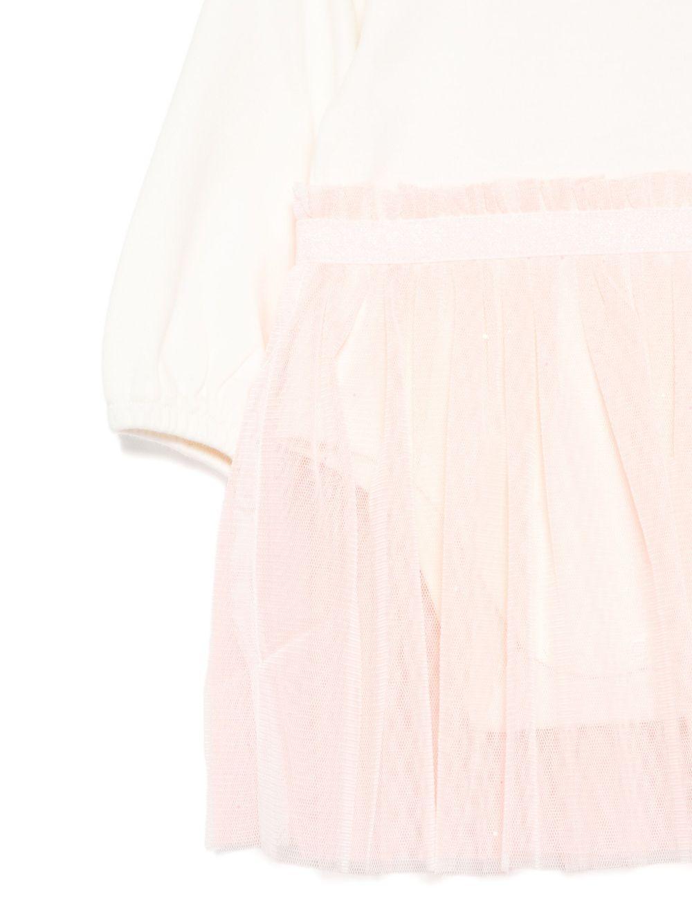 Abito per neonata Billieblush bianco in tulle con dettagli ricamati - Rubino Kids