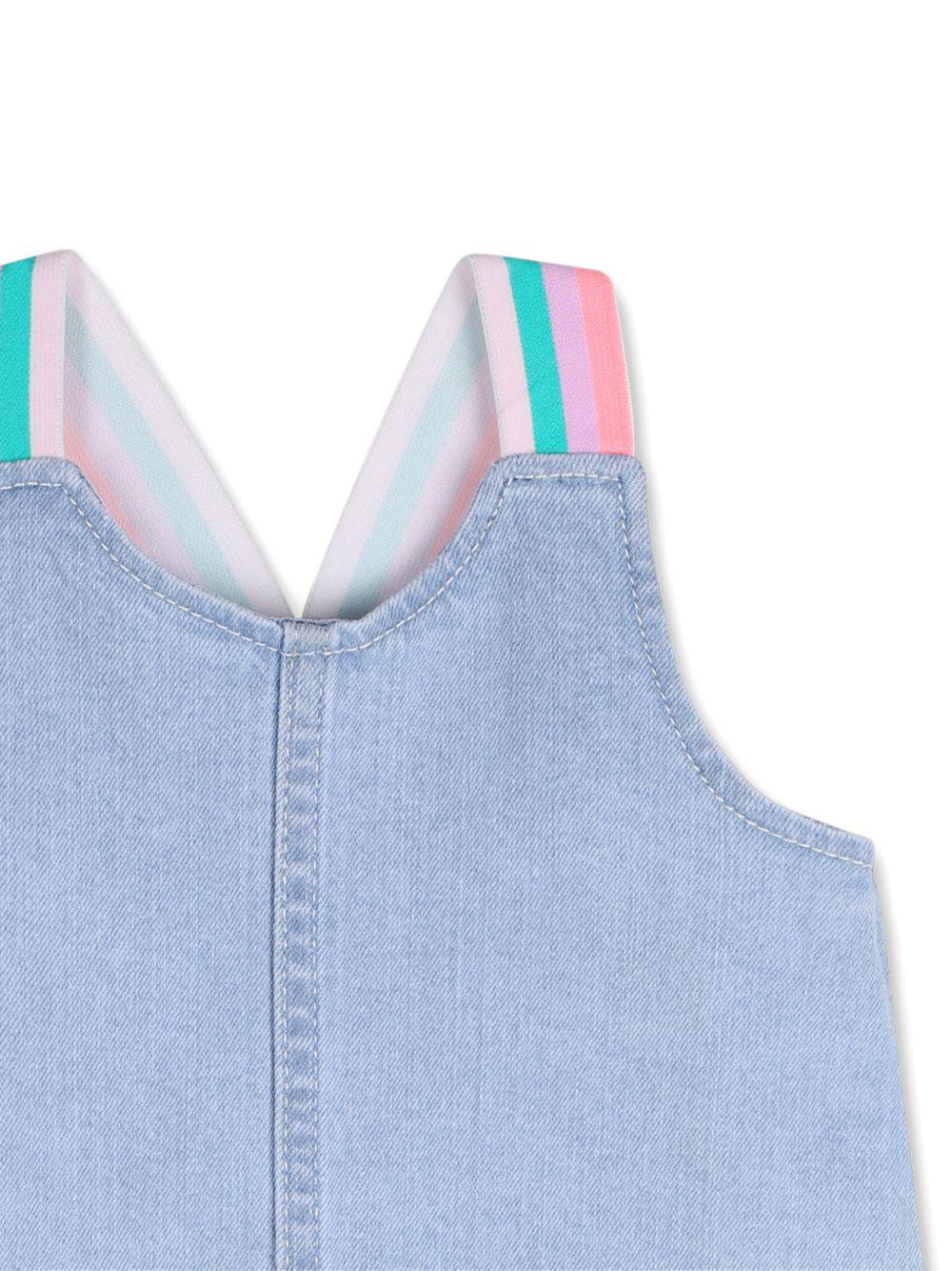 Abito per neonata Billieblush denim con inserti colorati - Rubino Kids