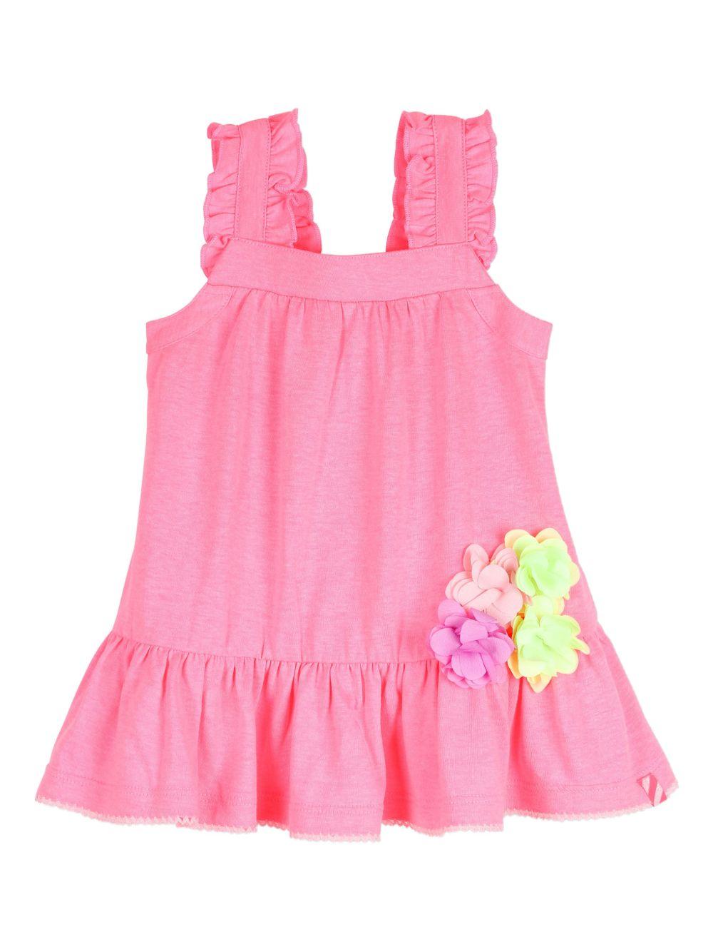 Abito per neonata Billieblush rosa con applicazione floreale - Rubino Kids