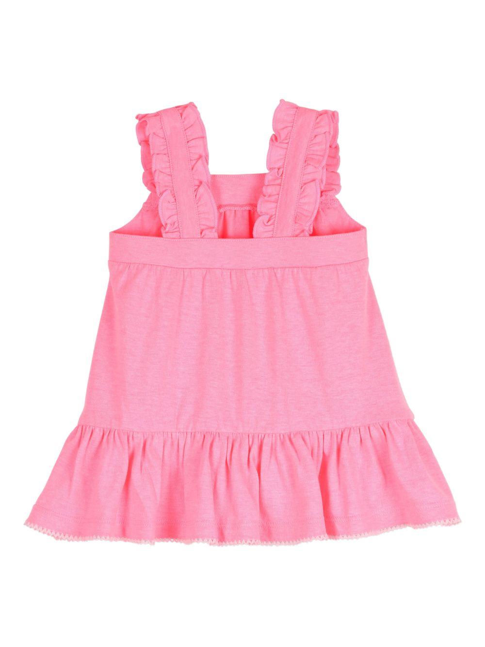 Abito per neonata Billieblush rosa con applicazione floreale - Rubino Kids