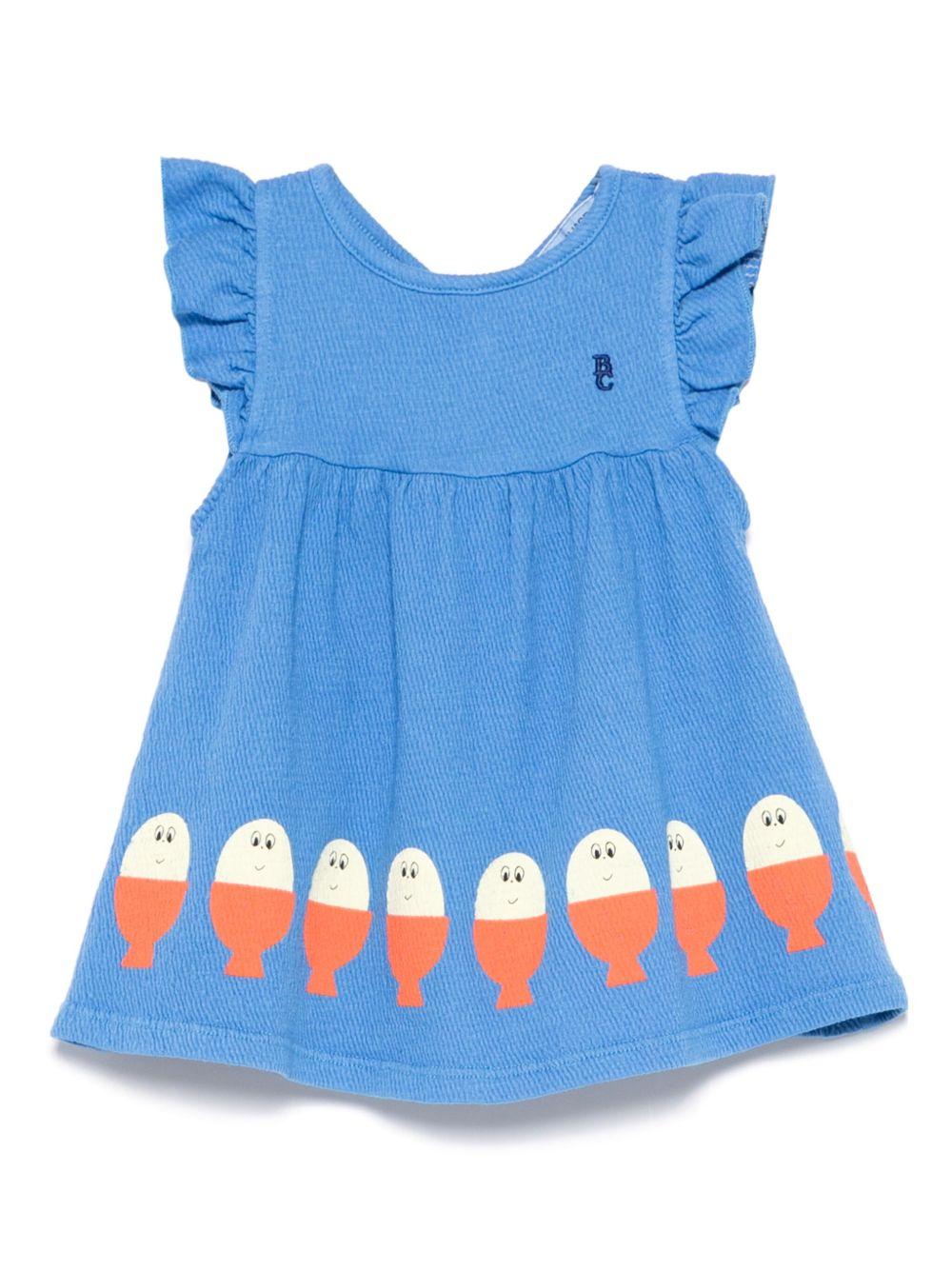 Abito per neonata Bobo Choses blu con stampa Morning Egg - Rubino Kids