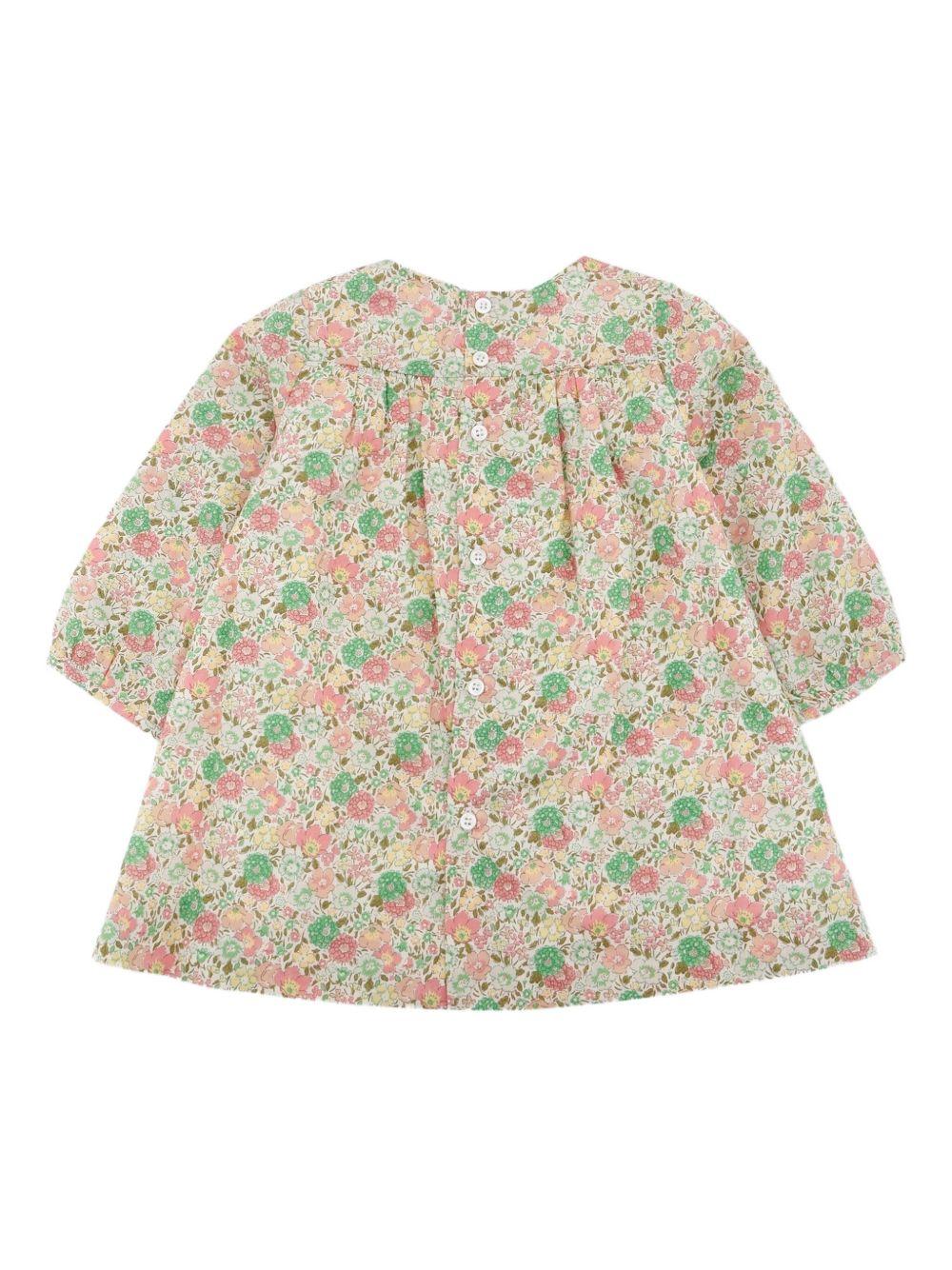 Abito per neonata Bonpoint multicolore con stampa a fiori - Rubino Kids