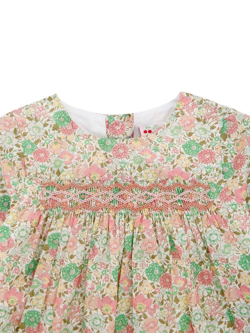 Abito per neonata Bonpoint multicolore con stampa a fiori - Rubino Kids