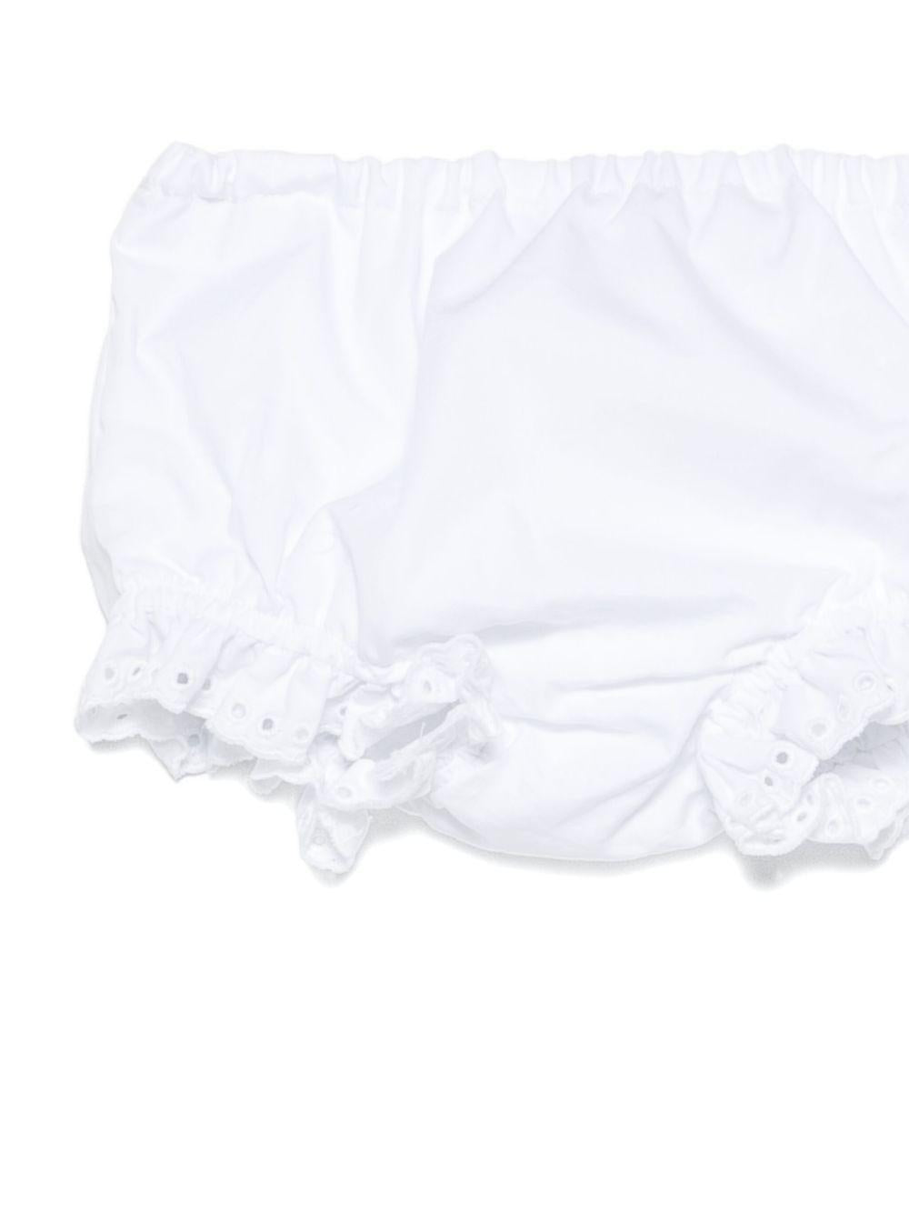 Abito per neonata Elie Saab Junior bianco con decorazioni floreali - Rubino Kids