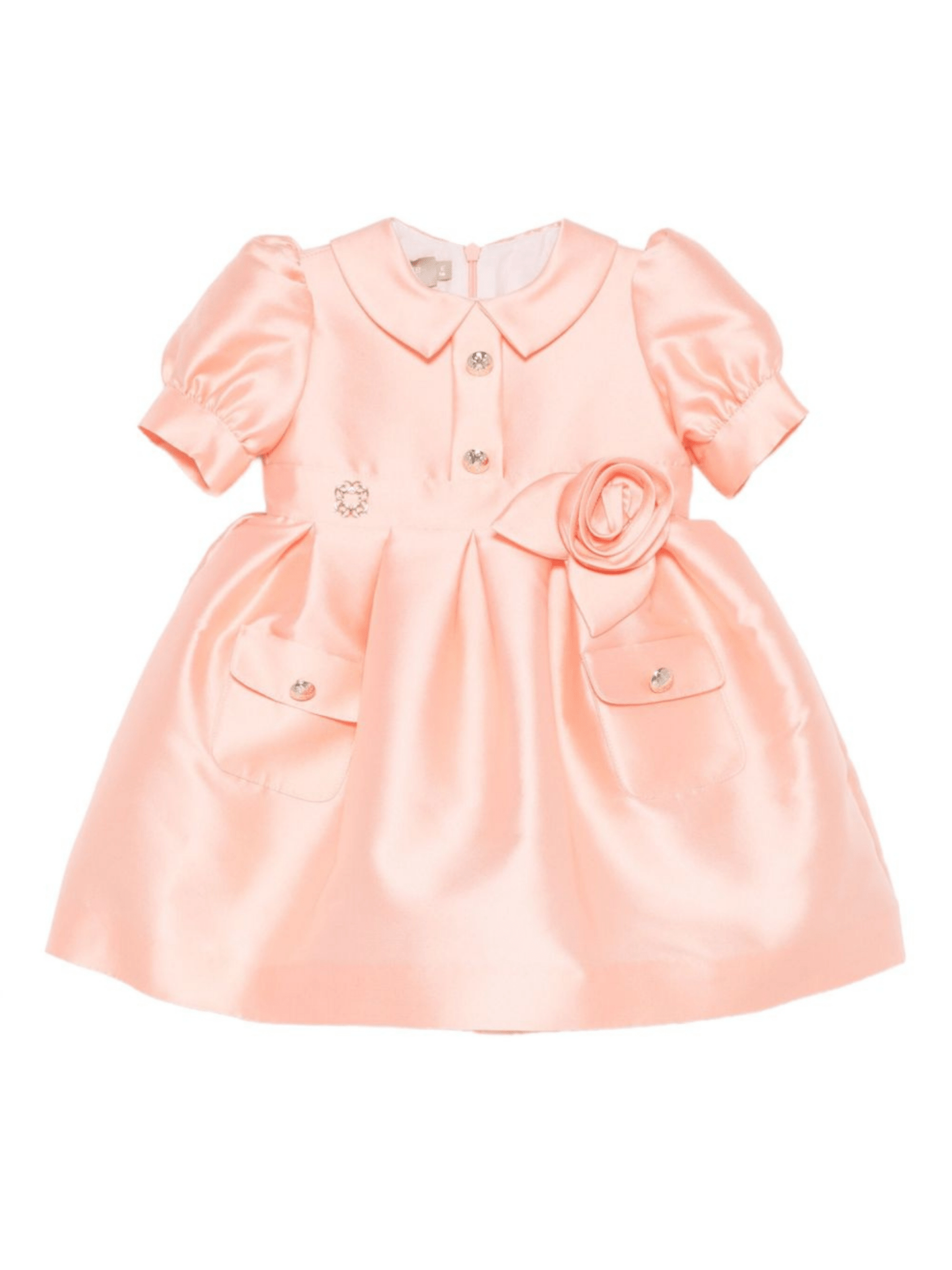 Abito per neonata Elie Saab Junior rosa con decorazione a forma di rosa - Rubino Kids
