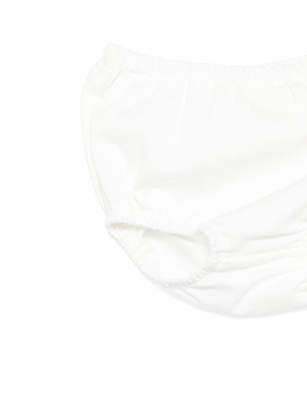 Abito per neonata Elisabetta Franchi La Mia Bambina bianco con maniche a palloncino - Rubino Kids