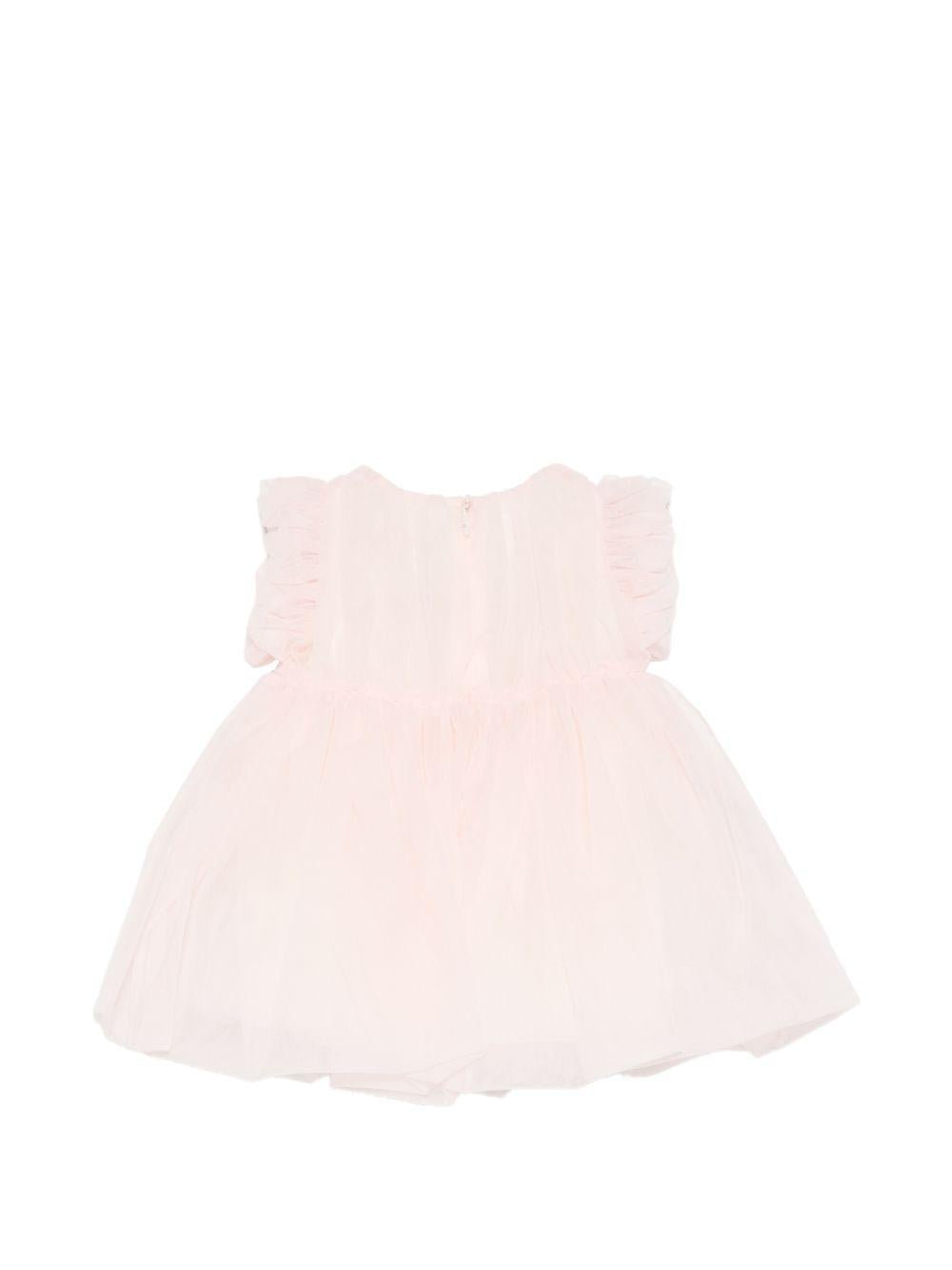 Abito per neonata Elisabetta Franchi La Mia Bambina rosa con ruches - Rubino Kids