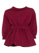 Abito per neonata Elisabetta Franchi La Mia Bambina rosso con logo ricamato - Rubino Kids