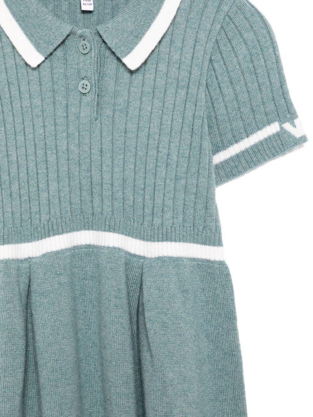 Abito per neonata Emporio Armani Kids verde con abbottonatura frontale corta - Rubino Kids