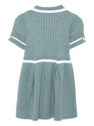 Abito per neonata Emporio Armani Kids verde con abbottonatura frontale corta - Rubino Kids