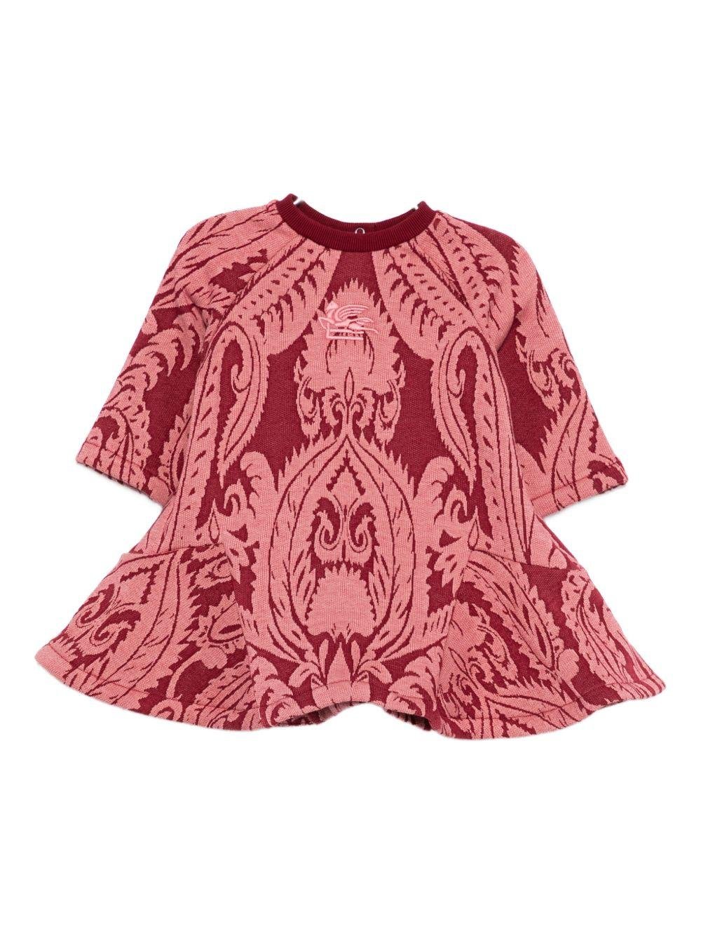 Abito per neonata ETRO KIDS rosa con stampa paisley - Rubino Kids