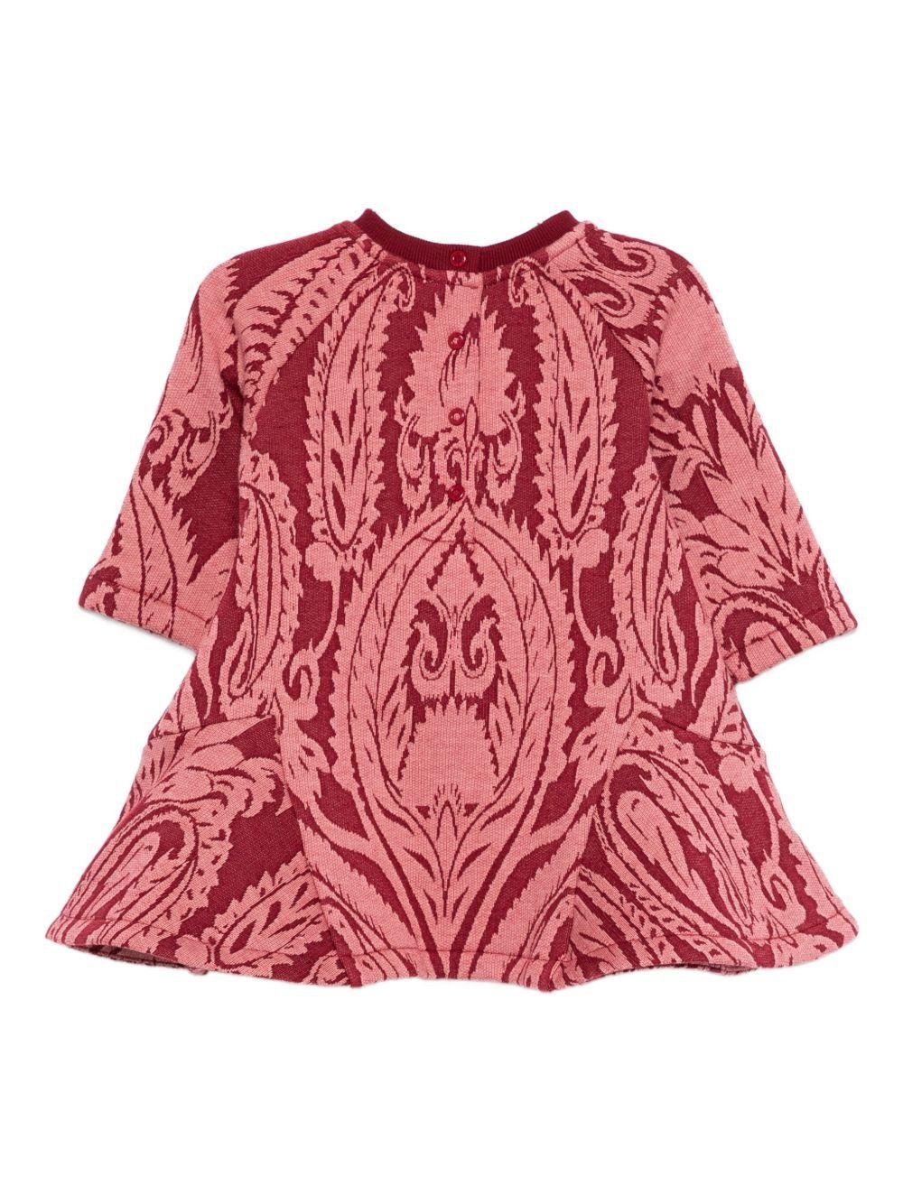 Abito per neonata ETRO KIDS rosa con stampa paisley - Rubino Kids