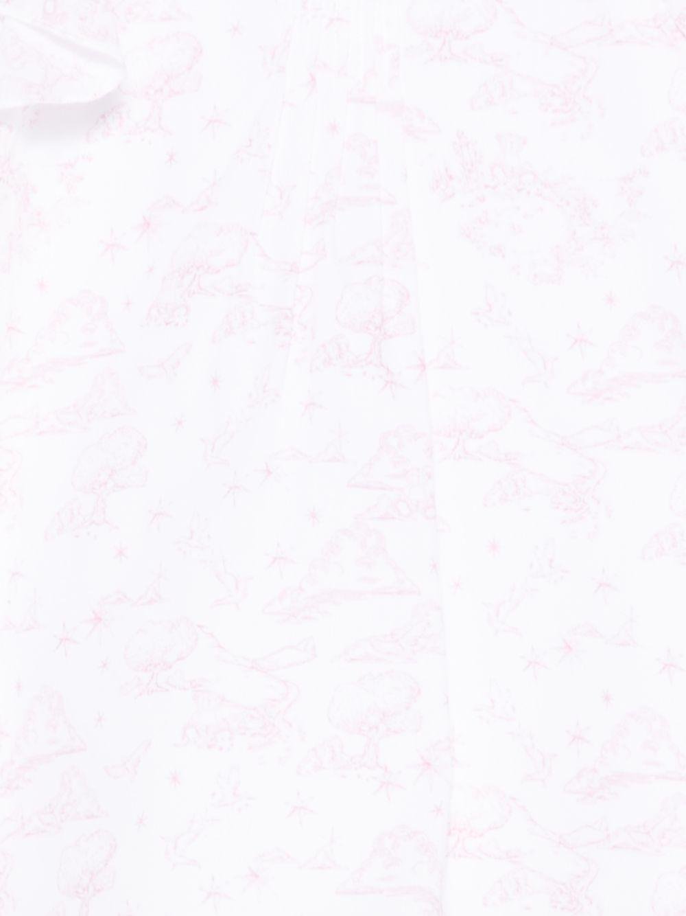 Abito per neonata Givenchy Kids bianco con stampa grafica all - over - Rubino Kids