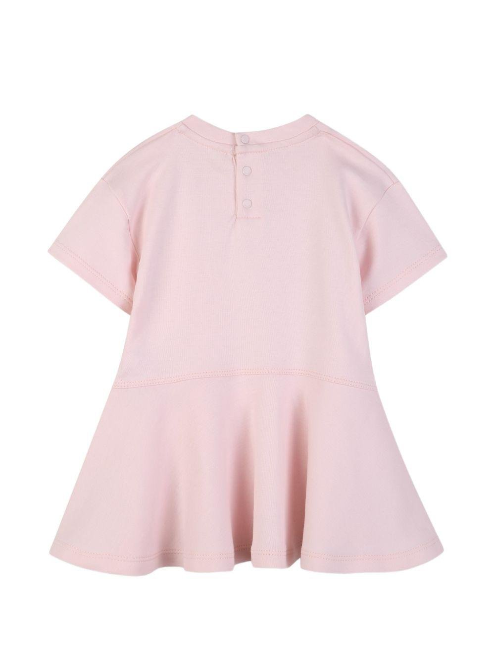 Abito per neonata Givenchy Kids rosa con chiusura con bottoni - Rubino Kids