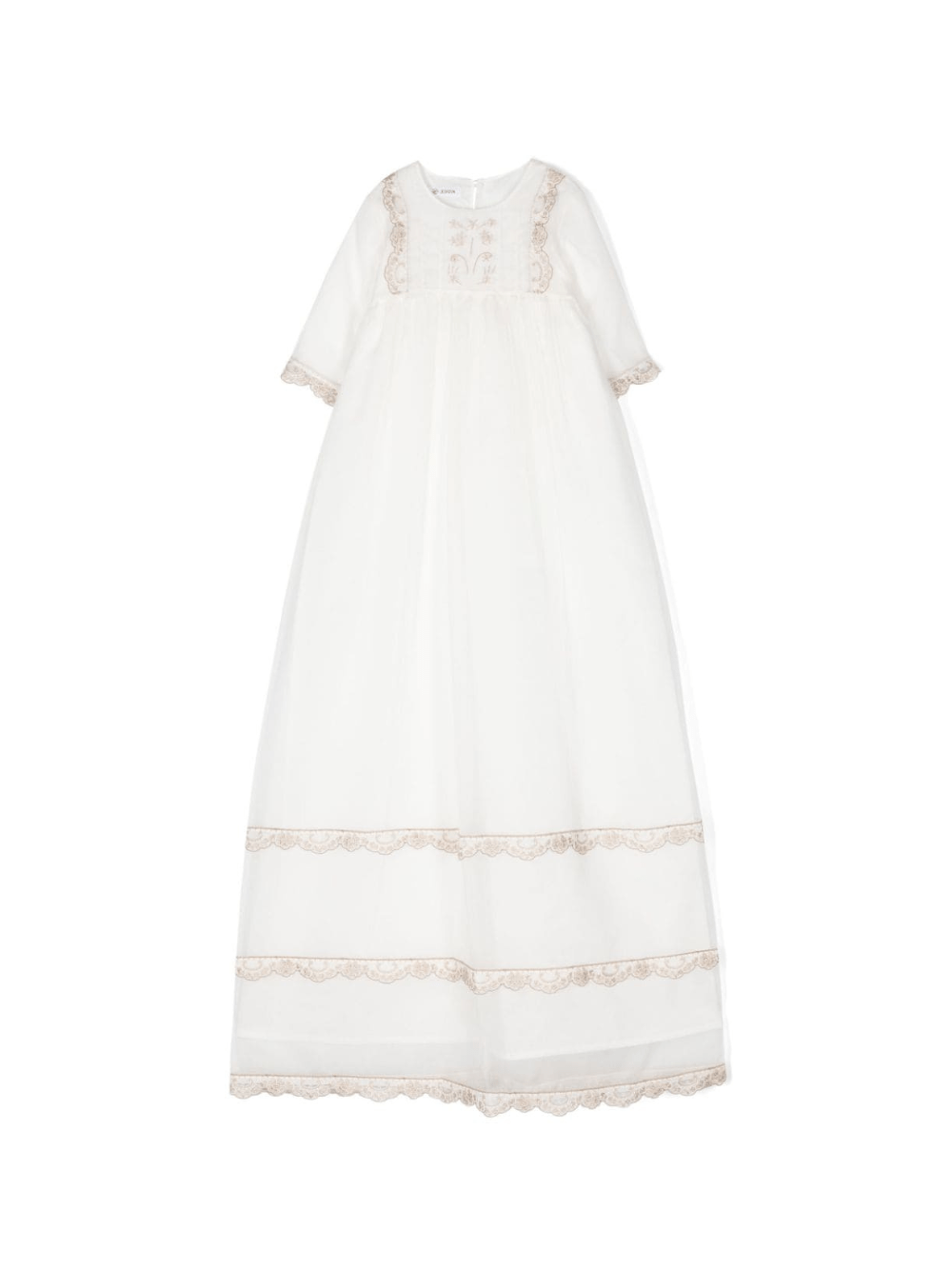 Abito per neonata Jesurum Baby Valencienne bianco con ricamo - Rubino Kids