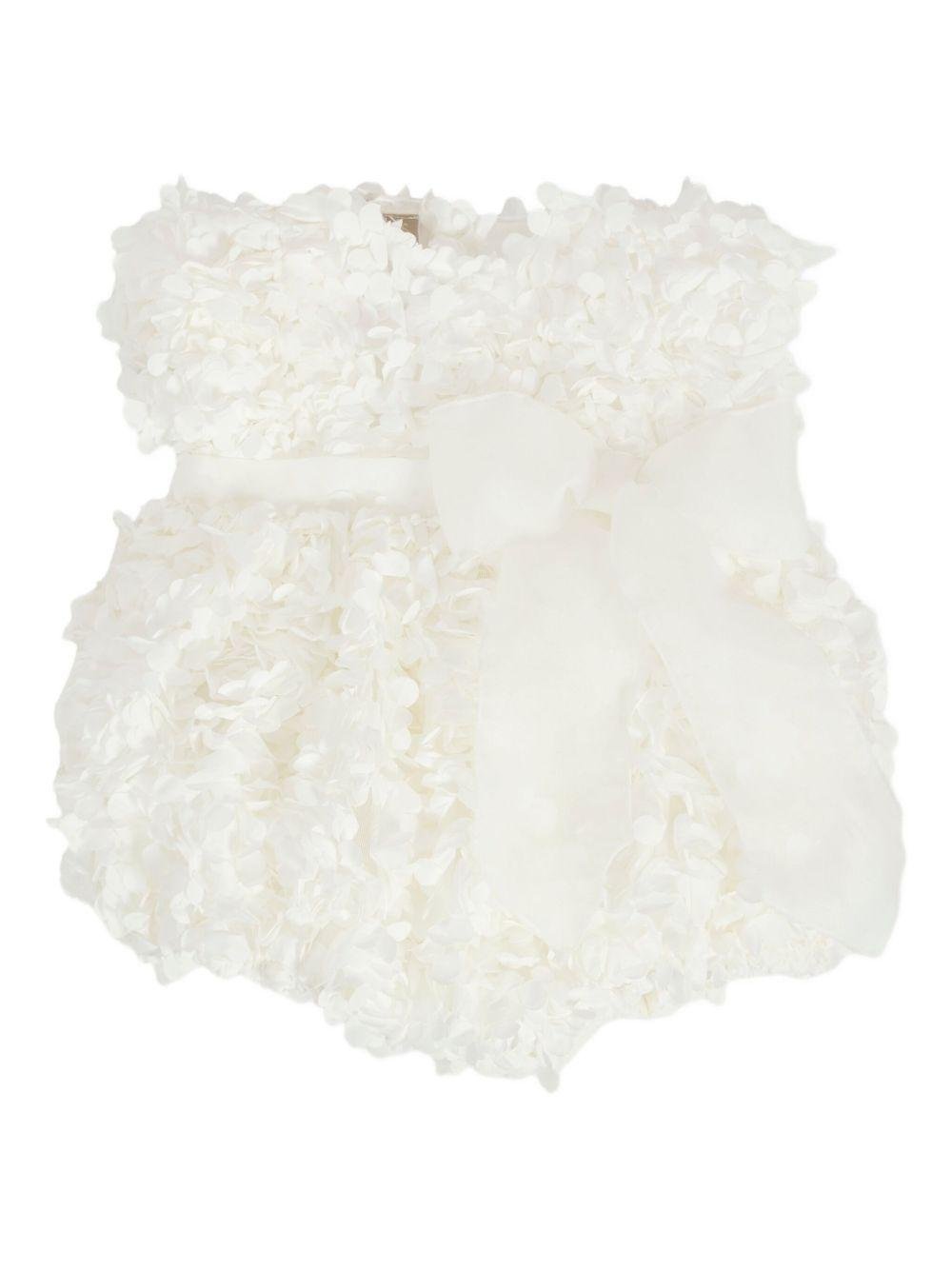 Abito per neonata La Stupenderia bianco con decorazione - Rubino Kids